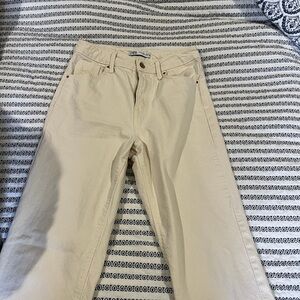 Zara Beige Textured Pants